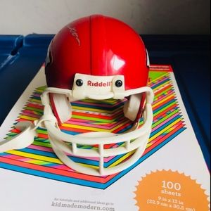 Kansas City mini autograph Len Davison fb helmet